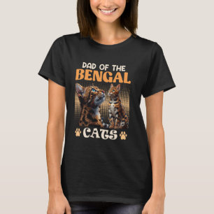 Camiseta Pai Pai DE Gato DOS GATOS BENGAIS