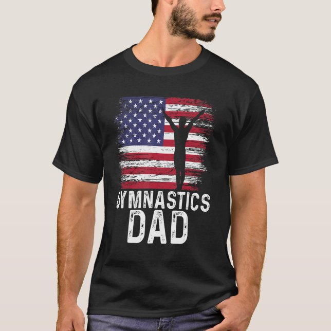 Camiseta Pai Pai Gráfico Ginasta Ginástica Acrobata Acro (Frente)