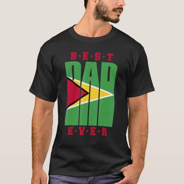 Camiseta Pai Pai Guyanês Dia de os pais da Guiana (Frente)