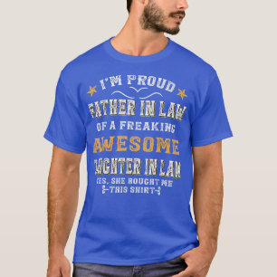 Camiseta Pai, Pai Orgulhoso Presente de Aniversário para Pa