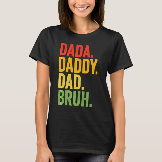 Camiseta Pai Pai Pai Bruh Pai E Meu Filho Filha Fath (Frente)