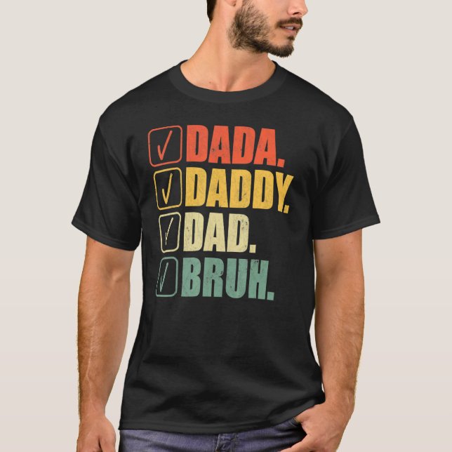 Camiseta Pai Pai Pai Bruh Pai E Meu Filho Filha Fath (Frente)