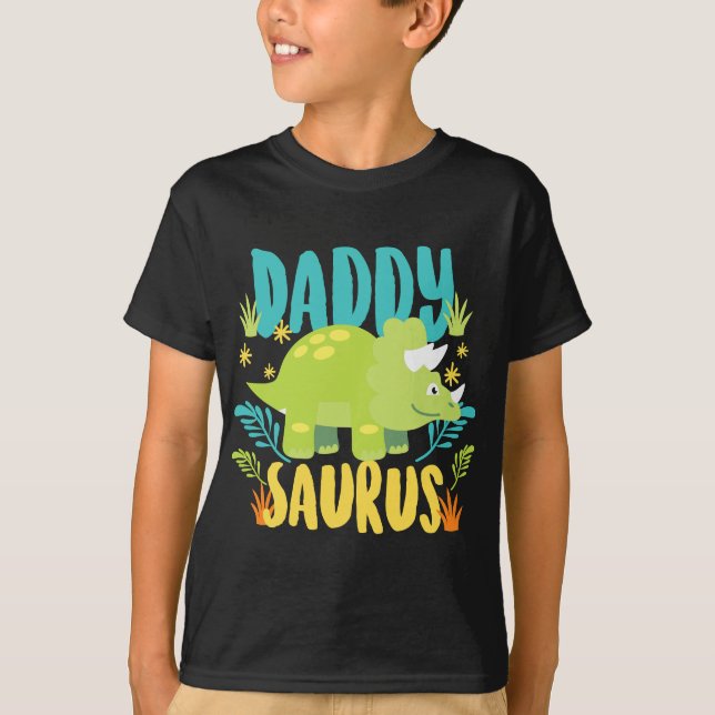 Camiseta Pai pai Saurus Rex Dinosaur Dino para o Pai (Frente)