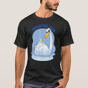 Camiseta Pai Pai Swan Feliz Dia de os pais Dedicado