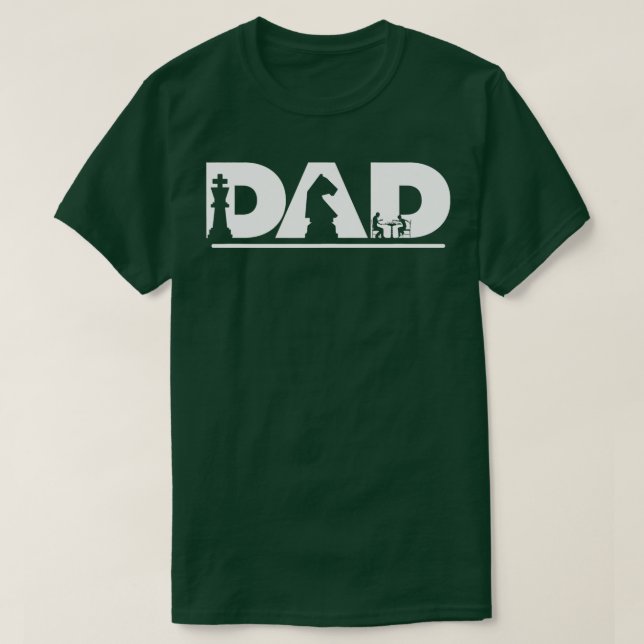 Camiseta Pai Papa Chess Player Treinador de Xadrez (Frente do Design)