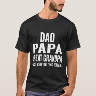 Camiseta Pai Papa Excelente Avô Dia de os pais Presente do