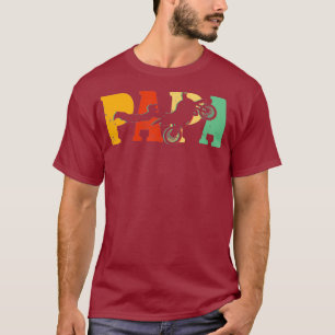 Camiseta Pai PAPA Mens Motocross vintage RETRO