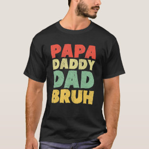 Camiseta Pai Papa Pai Bruh Dia de os pais Retro Vintage 2