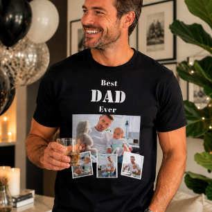Camiseta Pai papai melhor colagem de fotos