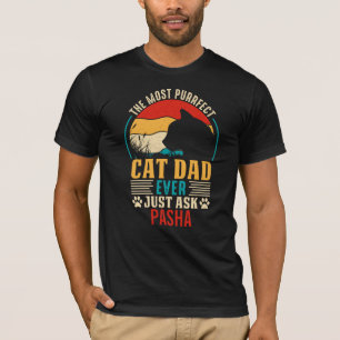Camiseta Pai para gatos mais perfeito do mundo, o dia de os