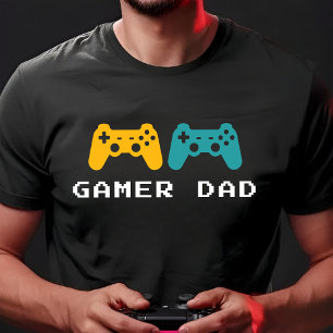 Camiseta Pai para jogadores   Jogos do Console de Teares Am
