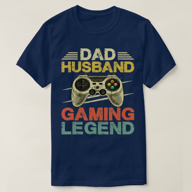 Camiseta Pai para presentes para jogos Pai para marido engr (Frente do Design)