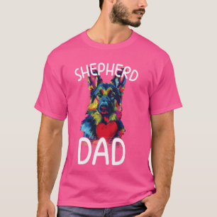 Camiseta Pai Pastor Alemão Design Pop Art Masculino Pastor
