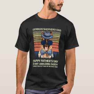 Camiseta Pai Pastor Alemão Feliz Dia dos Pais Ao Meu Incrí
