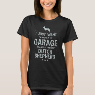 Camiseta Pai Pastor Holandês Garagem Homens Pendurados