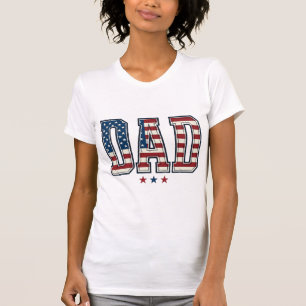 Camiseta Pai Patriota Bandeira Americana Design Vetorial Vi