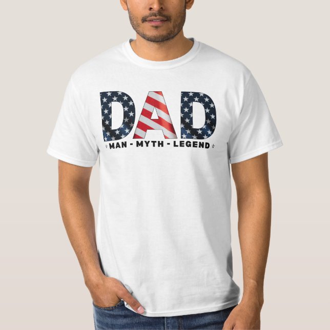Camiseta Pai Patriótico Dia de os pais de Independência dos (Frente)