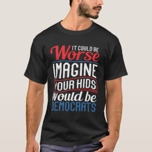 Camiseta Pai Patriótico Mãe Republicana