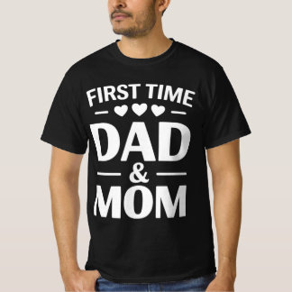Camiseta Pai pela primeira vez e mãe