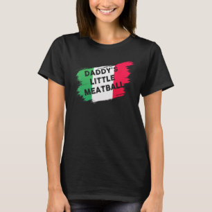 Camiseta Pai Pequeno Meatball Engraçado Piada Italiano