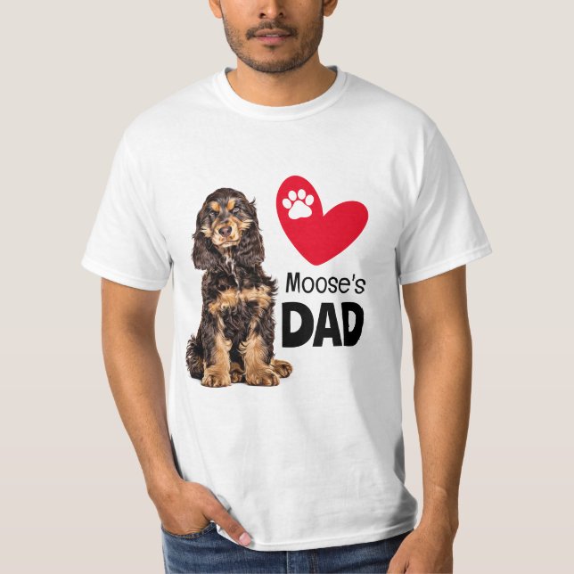 Camiseta Pai Personalizada do Cocker Spaniel (Frente)