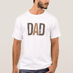 Camiseta Pai Personalizado Castanho Moderno Estabelecido