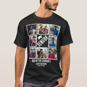 Camiseta Pai personalizado da coleção de fotos do formando 