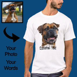 Camiseta Pai Personalizado De Cão De Foto Pet Do Efeito De 