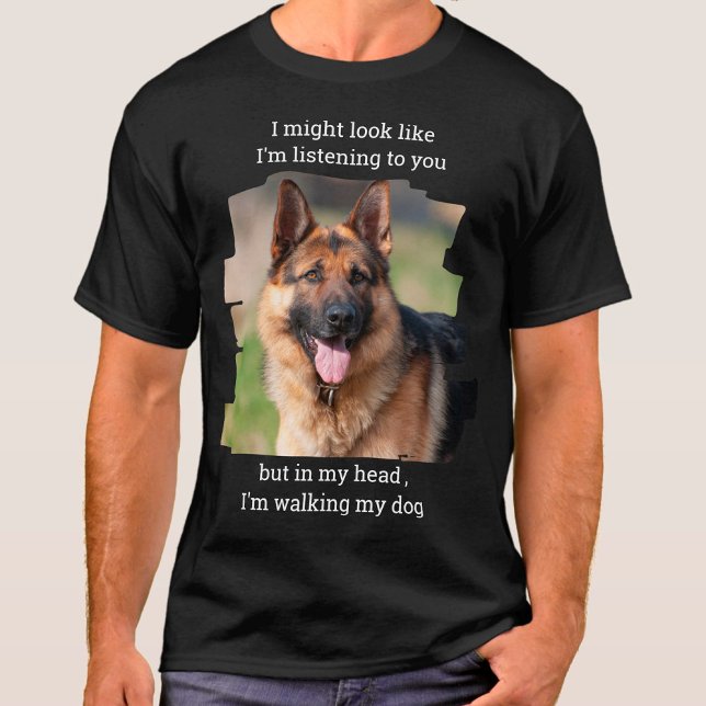 Camiseta Pai Personalizado de Cão Engraçado com Foto Pet (Criador carregado)