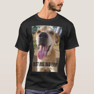 Camiseta Pai Personalizado de Cão Fotográfico