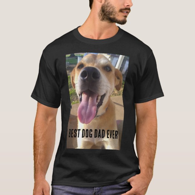 Camiseta Pai Personalizado de Cão Fotográfico (Frente)
