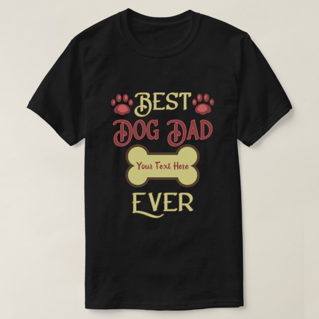 Camiseta pai personalizado de cão - Oferta de Dia de os pai (Frente do Design)