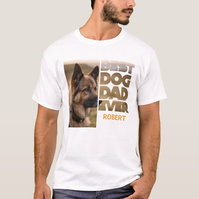 Camiseta Pai personalizado de melhor cão do mundo (Frente)