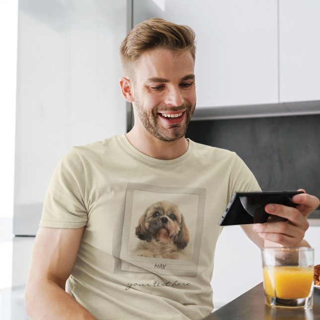 Camiseta Pai Personalizado de Quadro de Fotos de Aniversári (Criador carregado)