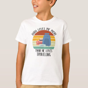 Camiseta Pai PERSONALIZADO Me Ama Mais Do Que Ele Adora Via