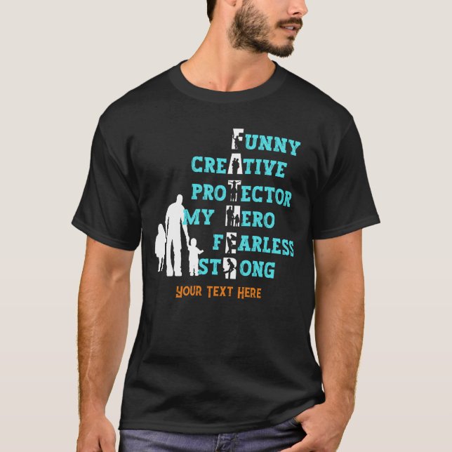 Camiseta Pai Personalizado que significa dia de os pais Esc (Frente)