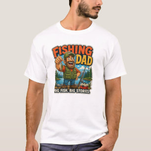 Camiseta Pai Pescador Divertido Grande Peixe Grandes Histór