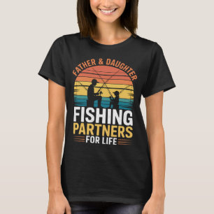 Camiseta Pai Pescador e Filha Parceiros de Pesca Para To