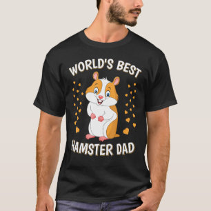 Camiseta Pai Pet Hamster de Melhor Pai de Hamster do Mundo