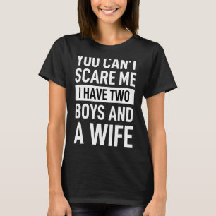 Camiseta Pai Piada Pai Não Me Assusta Eu Tenho Dois Meninos