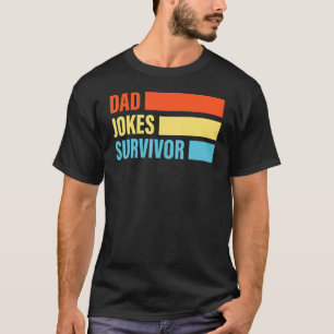 Camiseta Pai Piadas Sobrevivente do bigode Piada Pai Feliz