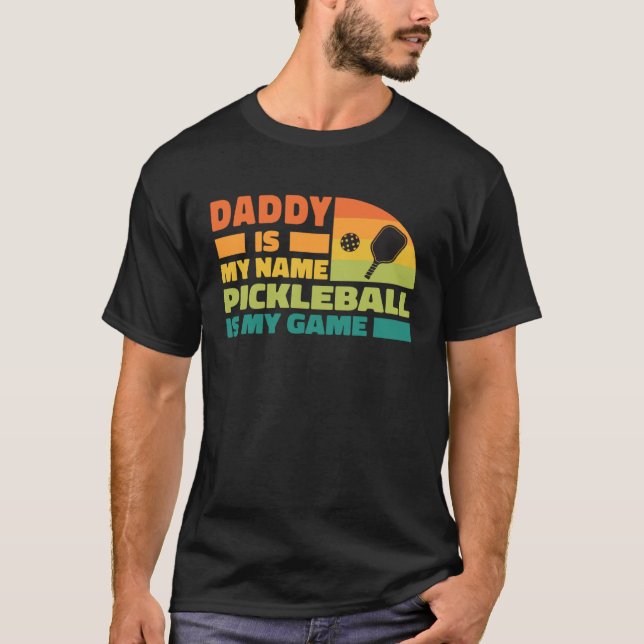 Camiseta Pai Pickleball legal Paddlebal Retro Paddlebal Sun (Frente)