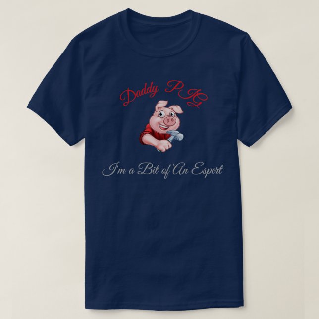 Camiseta Pai Pig sou um pouco esperto (Frente do Design)
