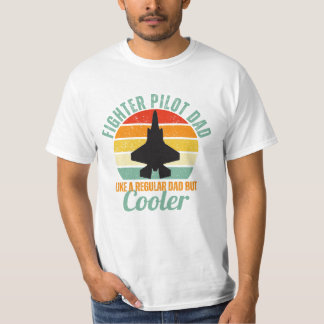Camiseta Pai-piloto de combate retrô F-35