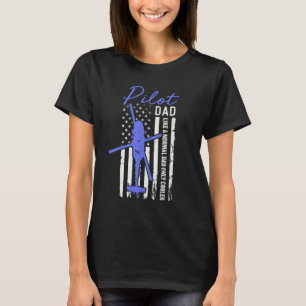 Camiseta Pai-piloto Helicóptero Pai de bandeira Legal da Am