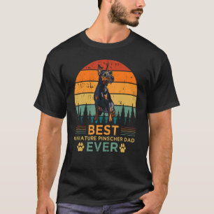 Camiseta Pai Pinscher Melhor Miniatura Do Estilo Retro Da M