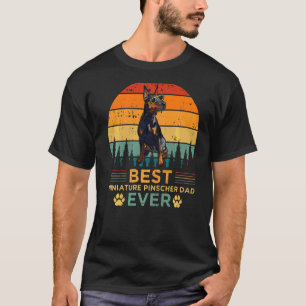 Camiseta Pai Pinscher Melhor Miniatura Do Estilo Retro Da M