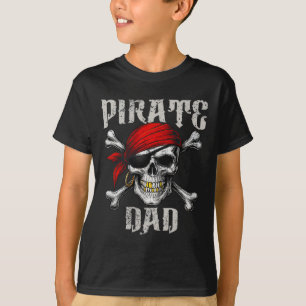 Camiseta Pai Pirata Jolly Roger Flag E Skull Crossbones H