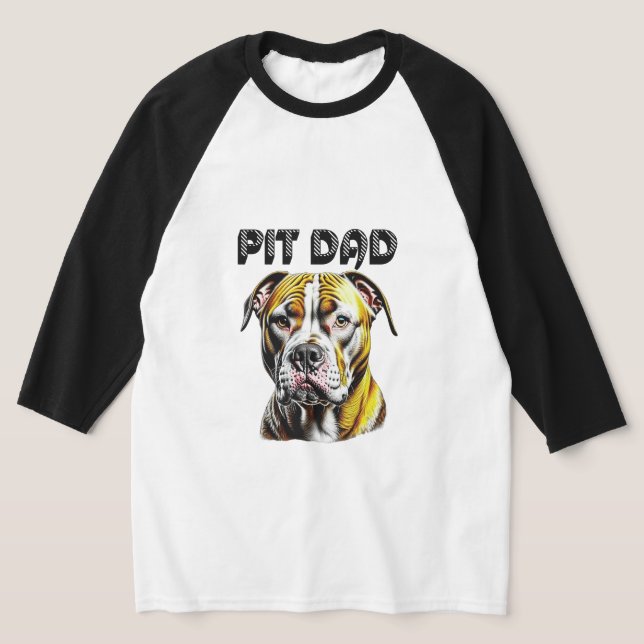Camiseta Pai Pit Bull | Amantes de Cachorros  (Postura )