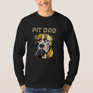 Camiseta Pai Pit Bull   Amantes de Cachorros 